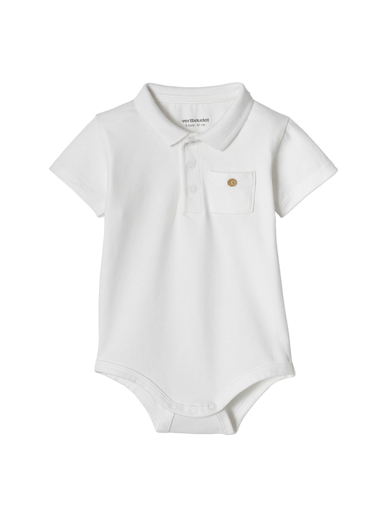 vertbaudet Blusentop Baby Bodys für Neugeborene 2er-Pack, Polokragen