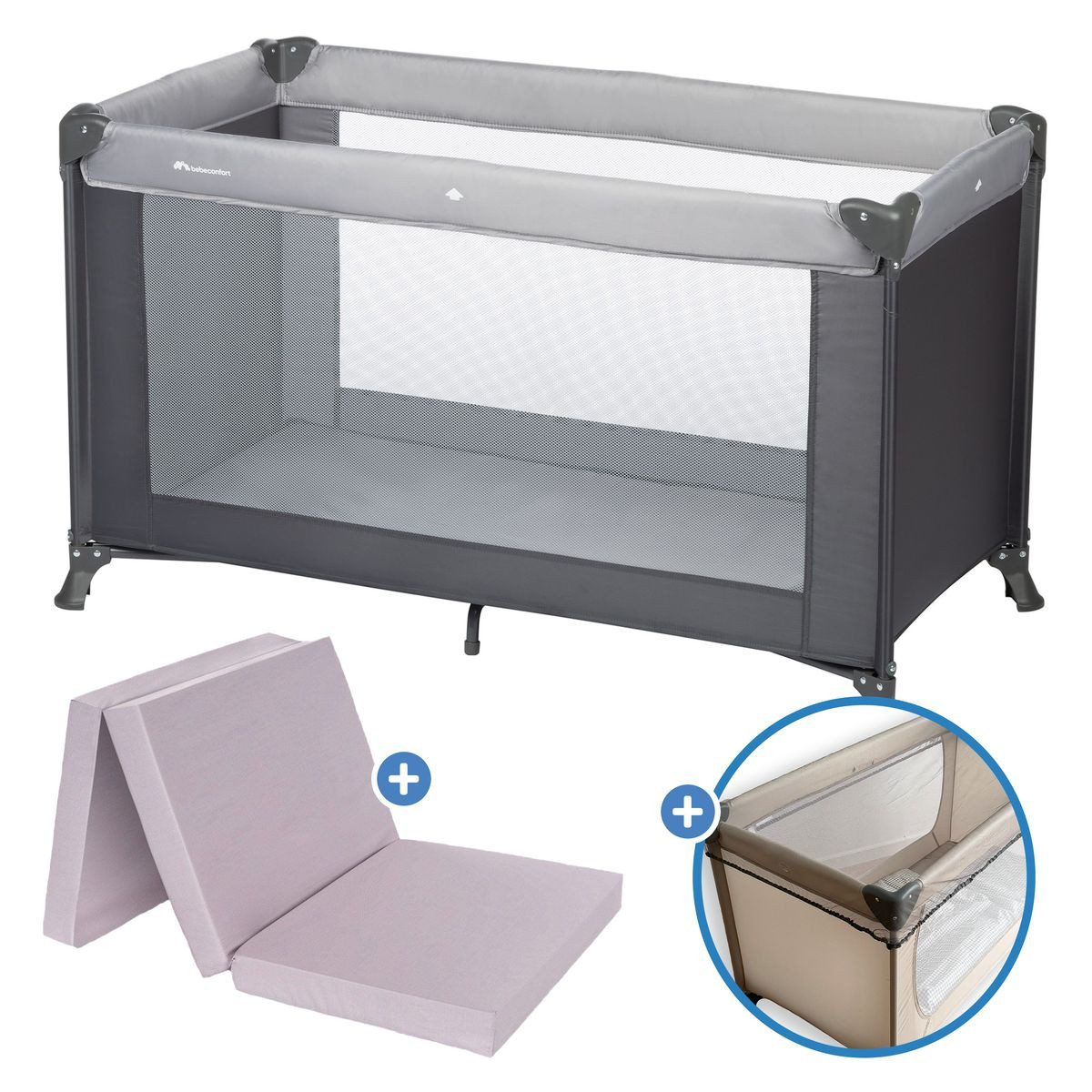 Baby-Reisebett Soft Dreams - Tinted Graphite
