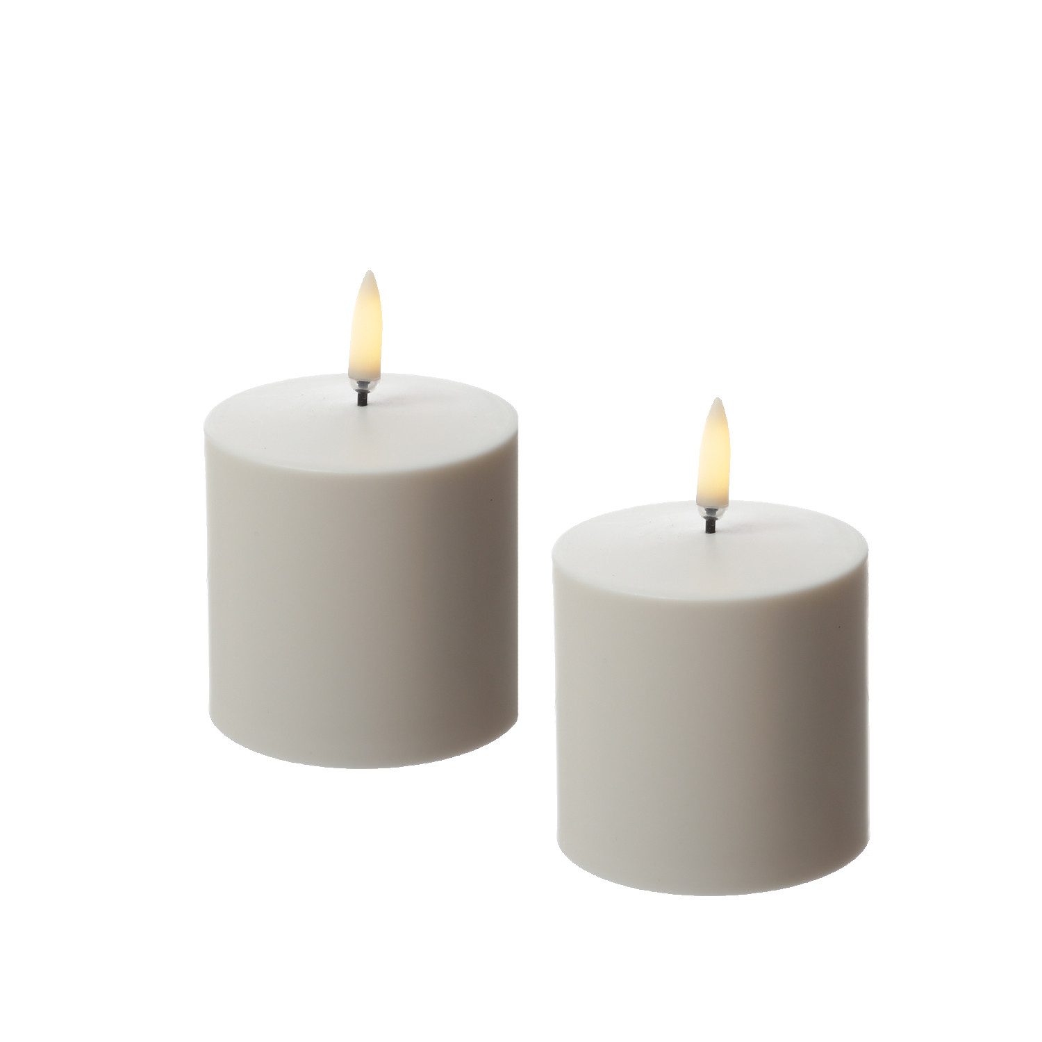 UYUNI Lighting LED-Kerze Stumpenkerzen aufladbar 6,8x6,8cm Timer Außen Feie günstig online kaufen
