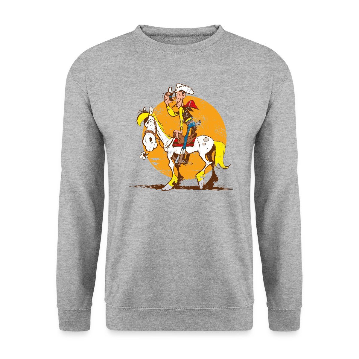 Sweatshirt Lucky Luke Jolly Jumper im Sonnenuntergang Unisex Pullover