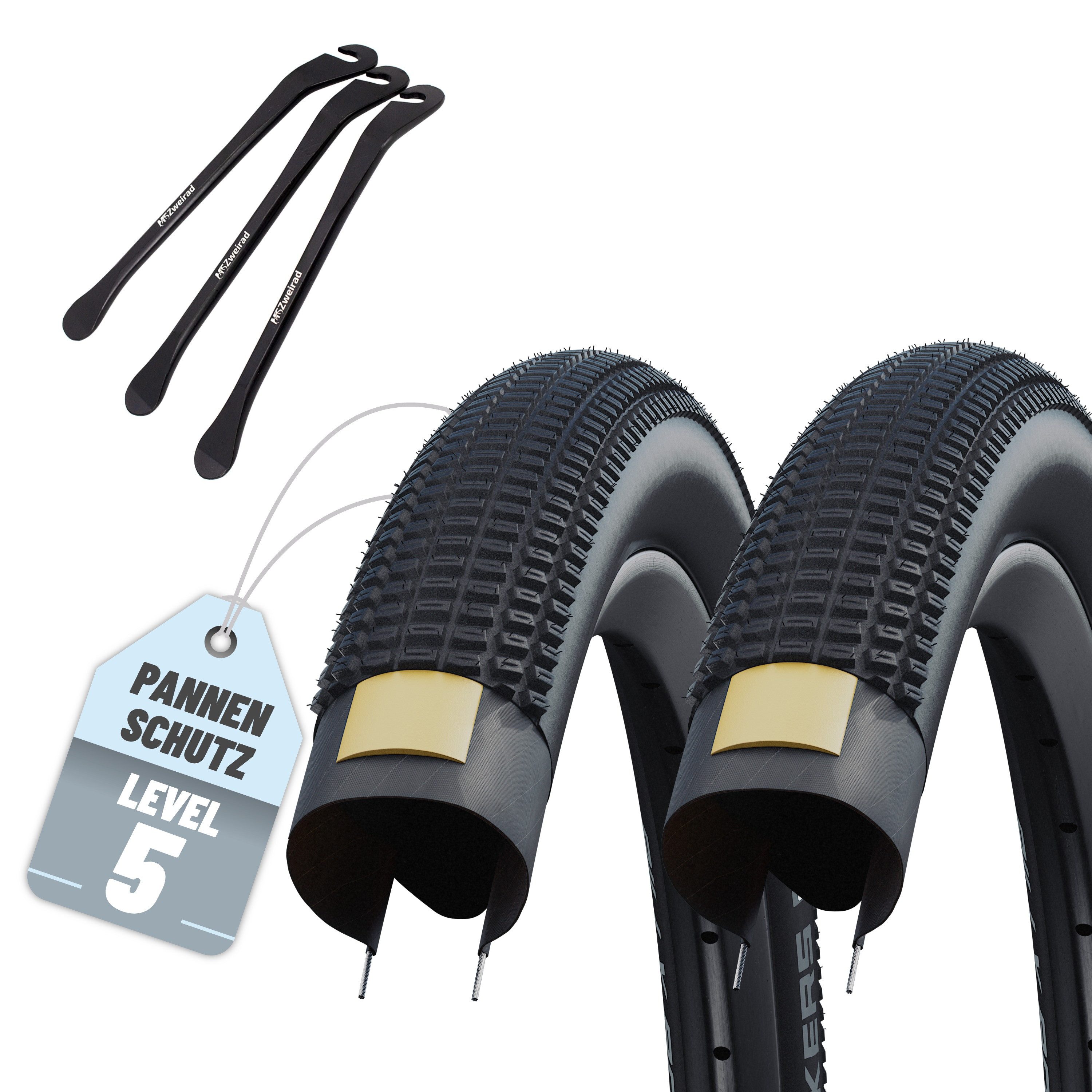 MSZweirad Fahrradreifen 2er Set Schwalbe Fahrradreifen Billy Bonkers 50-406 20x2,00 + Heber