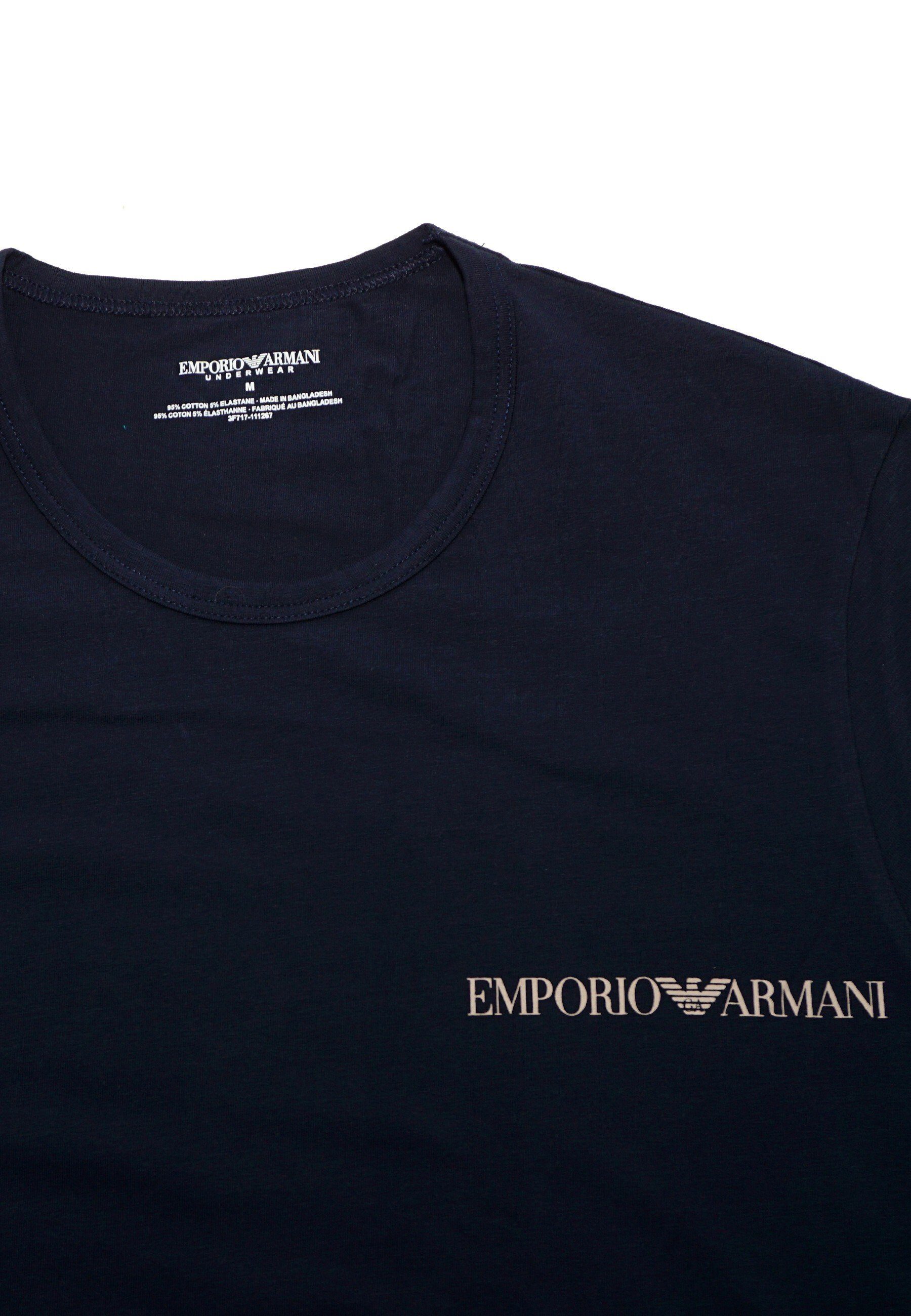 Emporio Armani T-Shirt T-Shirts 2 Neck rope (2-tlg) Pack / 11350 marine Crew