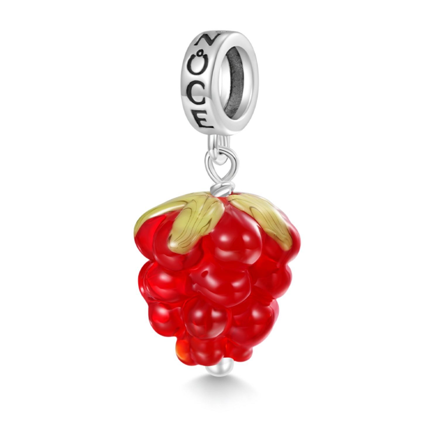 Gnoce Bead Gnoce Charm Anhänger Himbeere HYC178 Silber