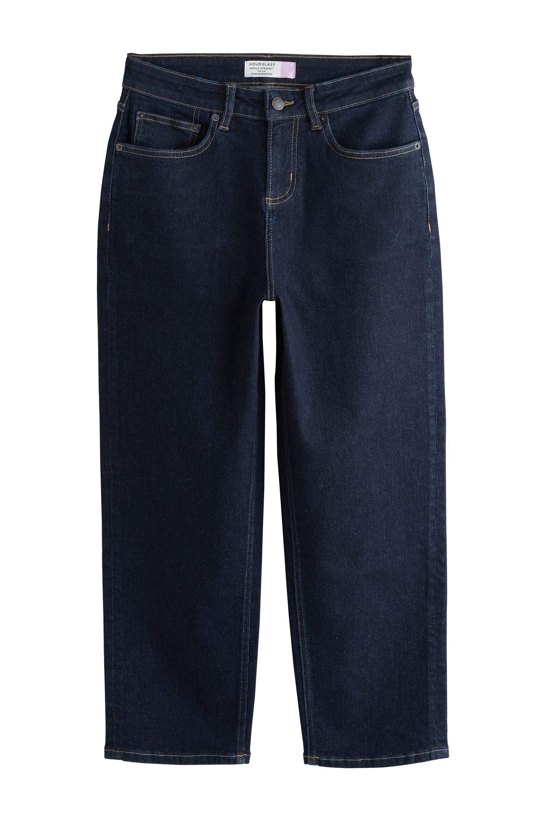 Caprijeans Verkürzte Jeans mit geradem Beinschnitt