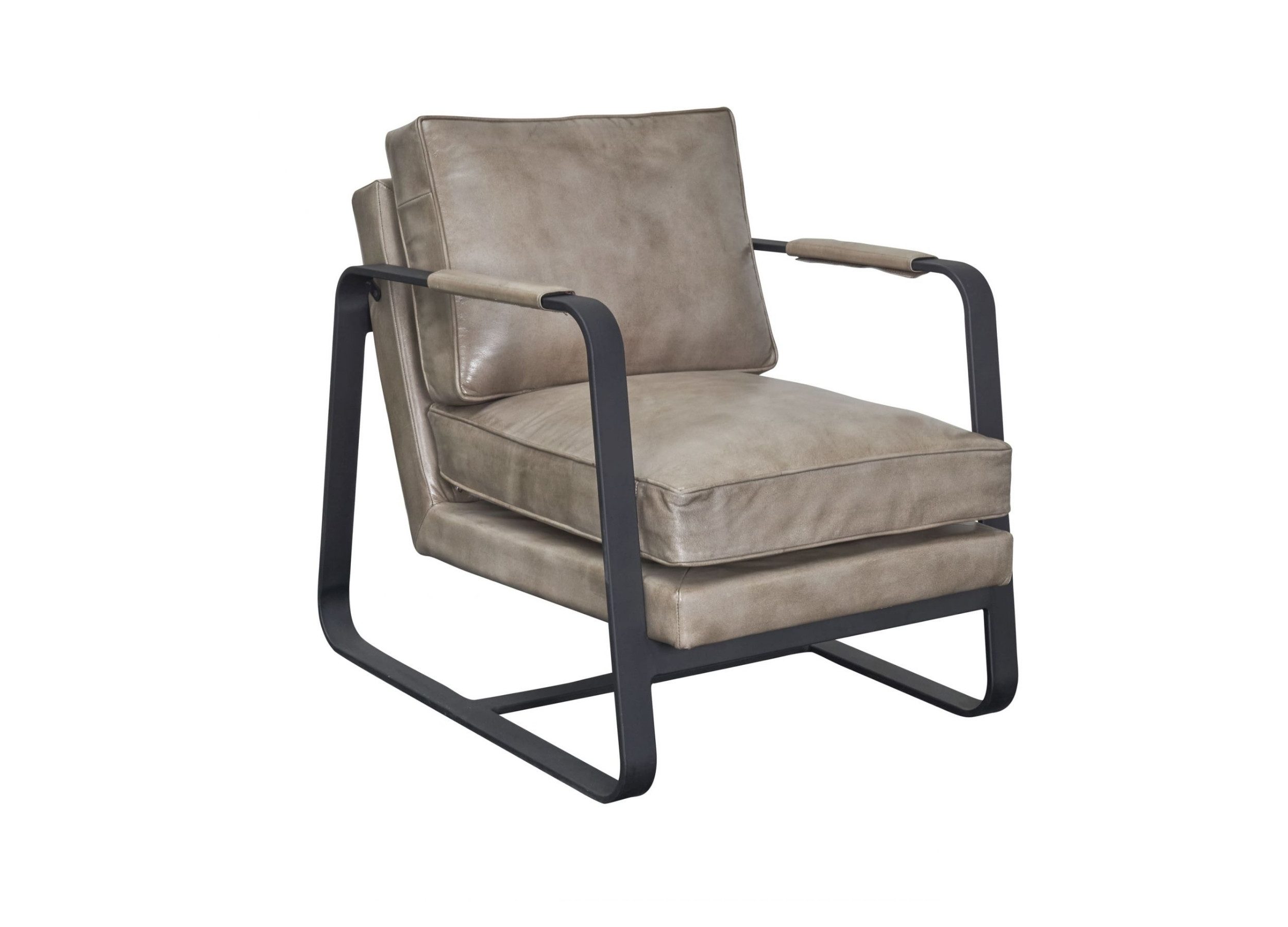 LC Home Loungesessel LC Home Ledersessel »Kansas« Leder antik-grün Industrial Clubsessel