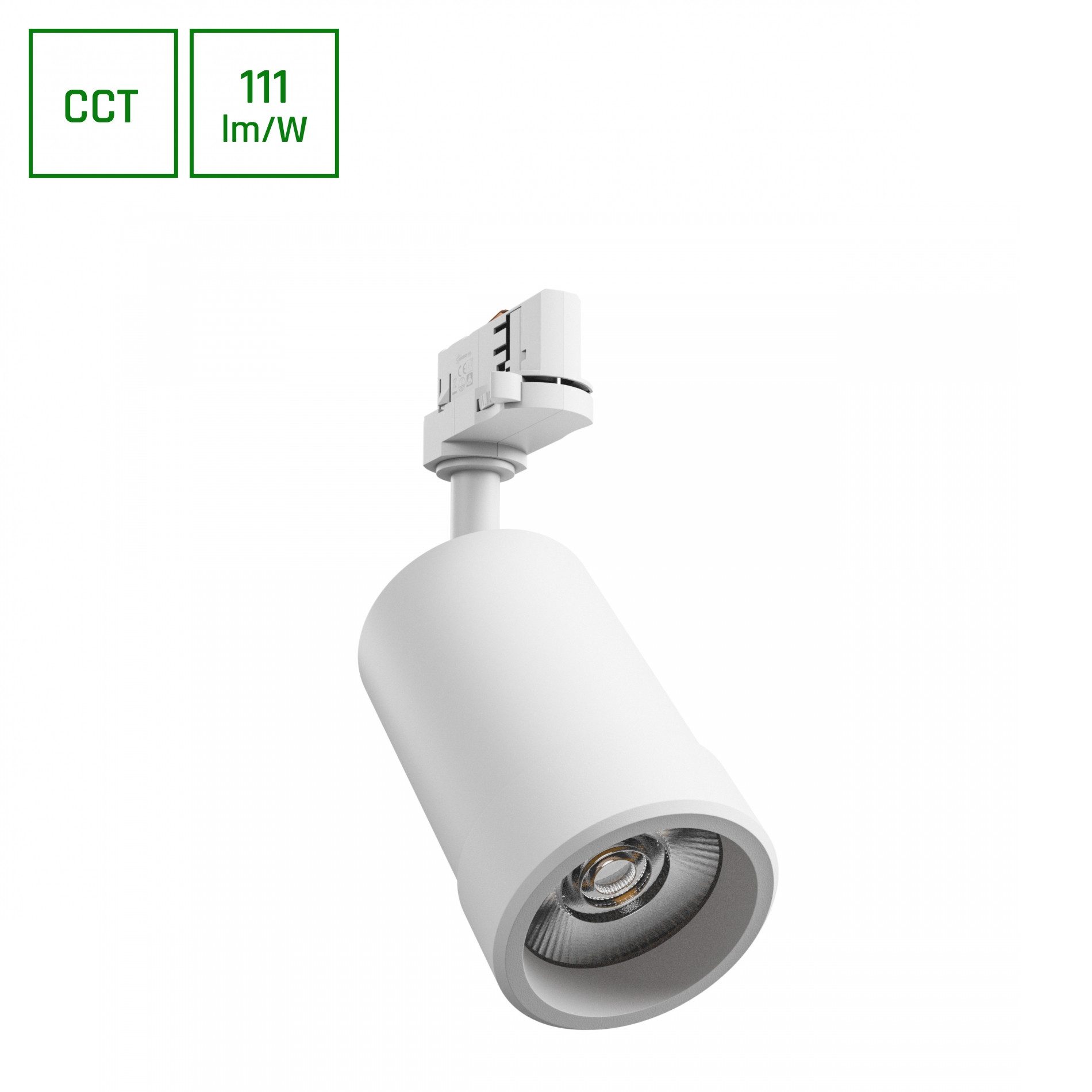 Schienensystem-Leuchten LED 3-Phasen Stromschienenstrahler 20W 2225lm 20-45° 3000-6000K CCT