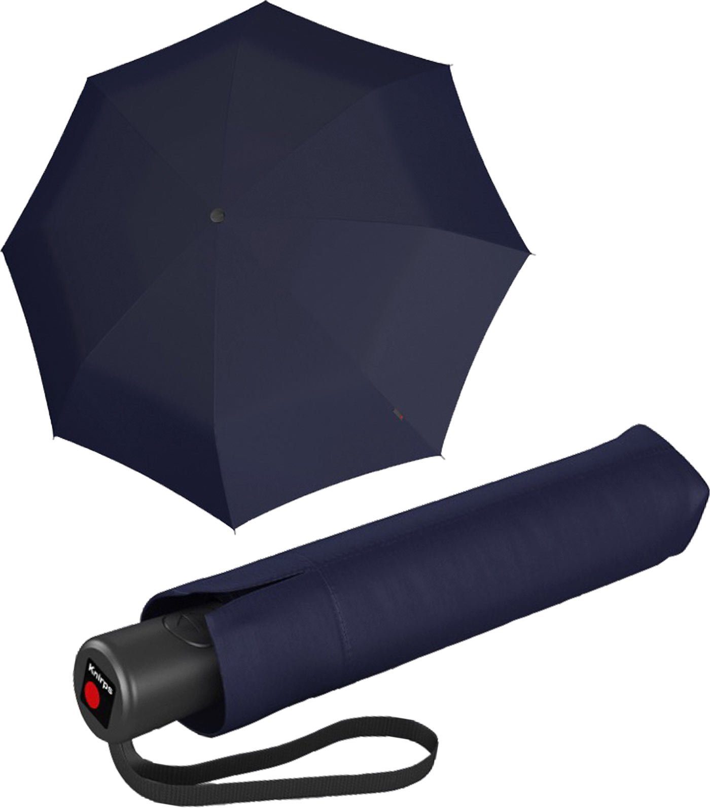 Medium klassisch-elegant Duomatic Knirps® Auf-Zu-Automatik, A.200 Taschenregenschirm navy-blau