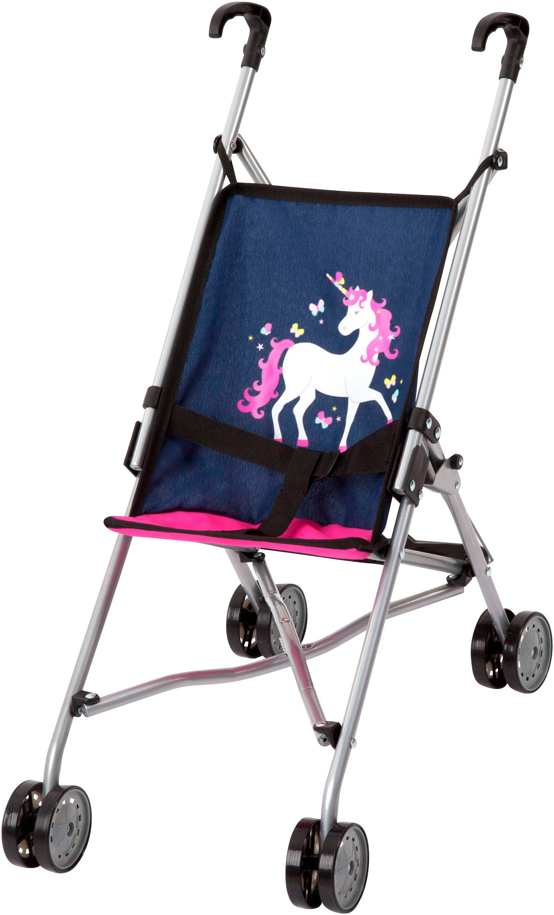 Bayer Puppenbuggy blau mit Einhorn günstig online kaufen