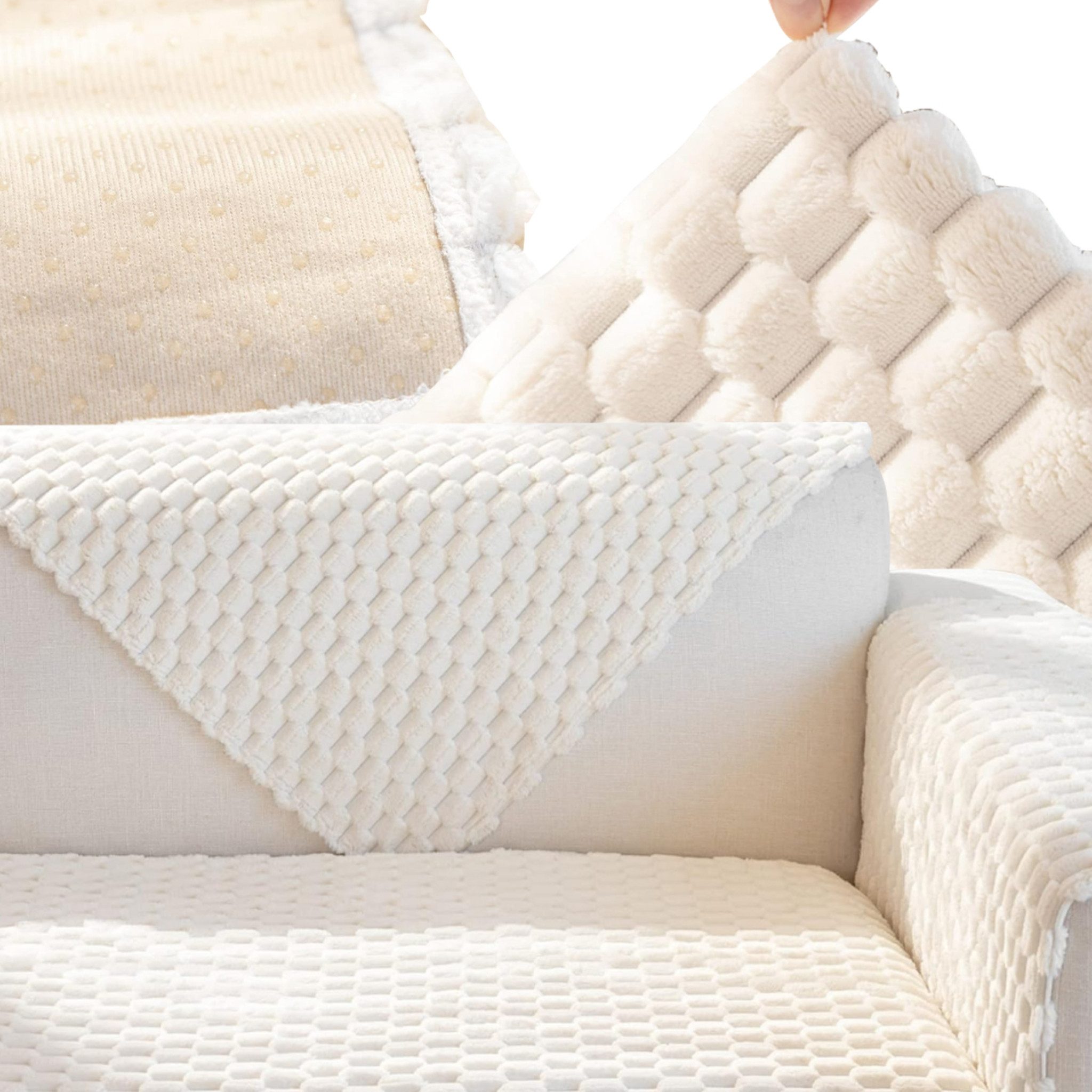 LA CUTE Tagesdecke Rutschfester Sofabezug Velours günstig online kaufen