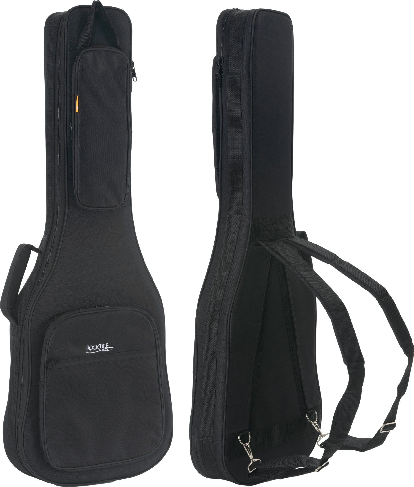 Rocktile Gitarrentasche EGSC-1122BK Softcase für E-Gitarre - Passgenau für jede E-Gitarre, gepolsterter E-Gitarren-Softcase mit Rucksackgarnitur