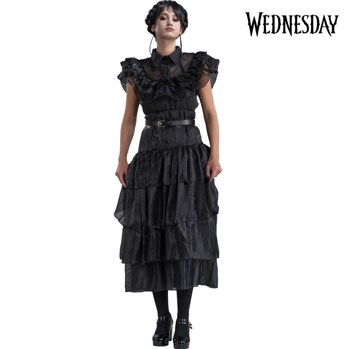 CHAKS Kostüm Wednesday Ballkleid Kostüm Rabenball für Erwachsene günstig online kaufen