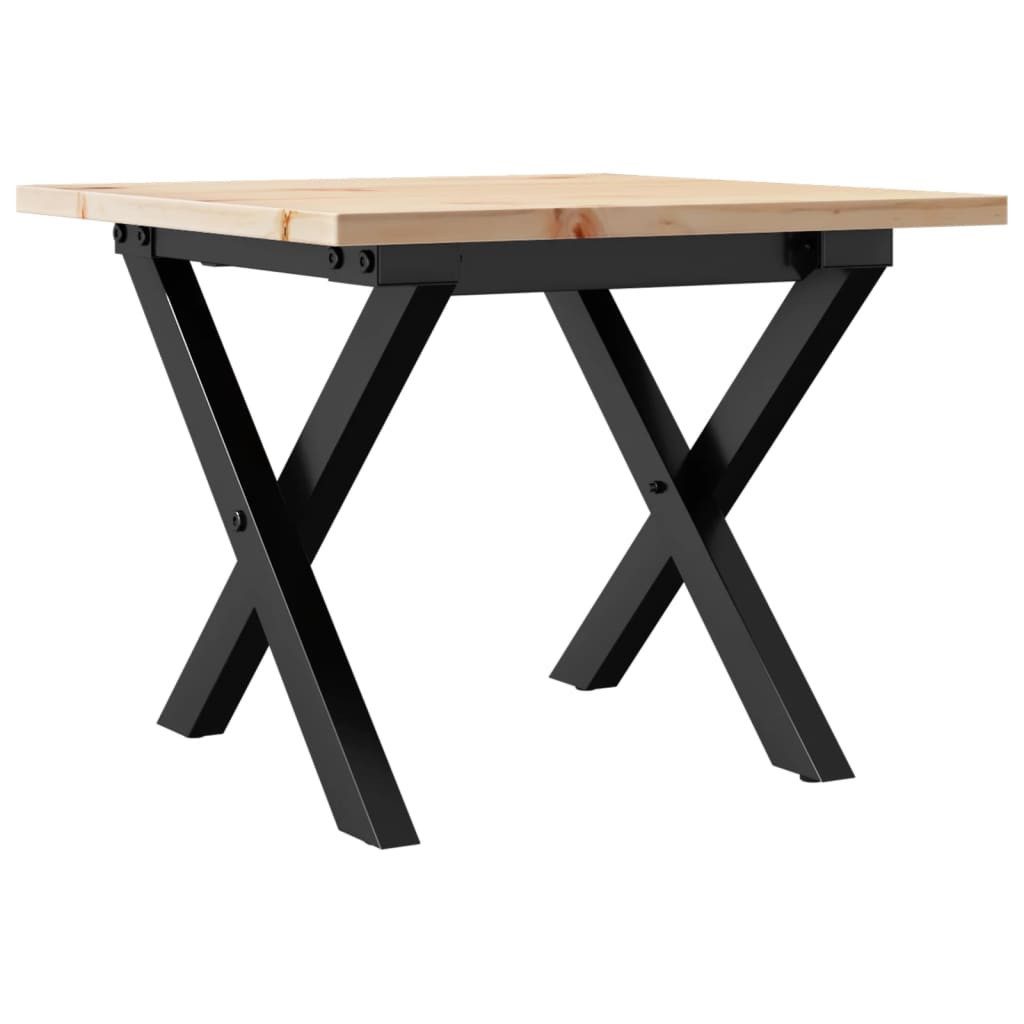vidaXL Esstisch Couchtisch X-Gestell 40x40x35cm Massivholz günstig online kaufen