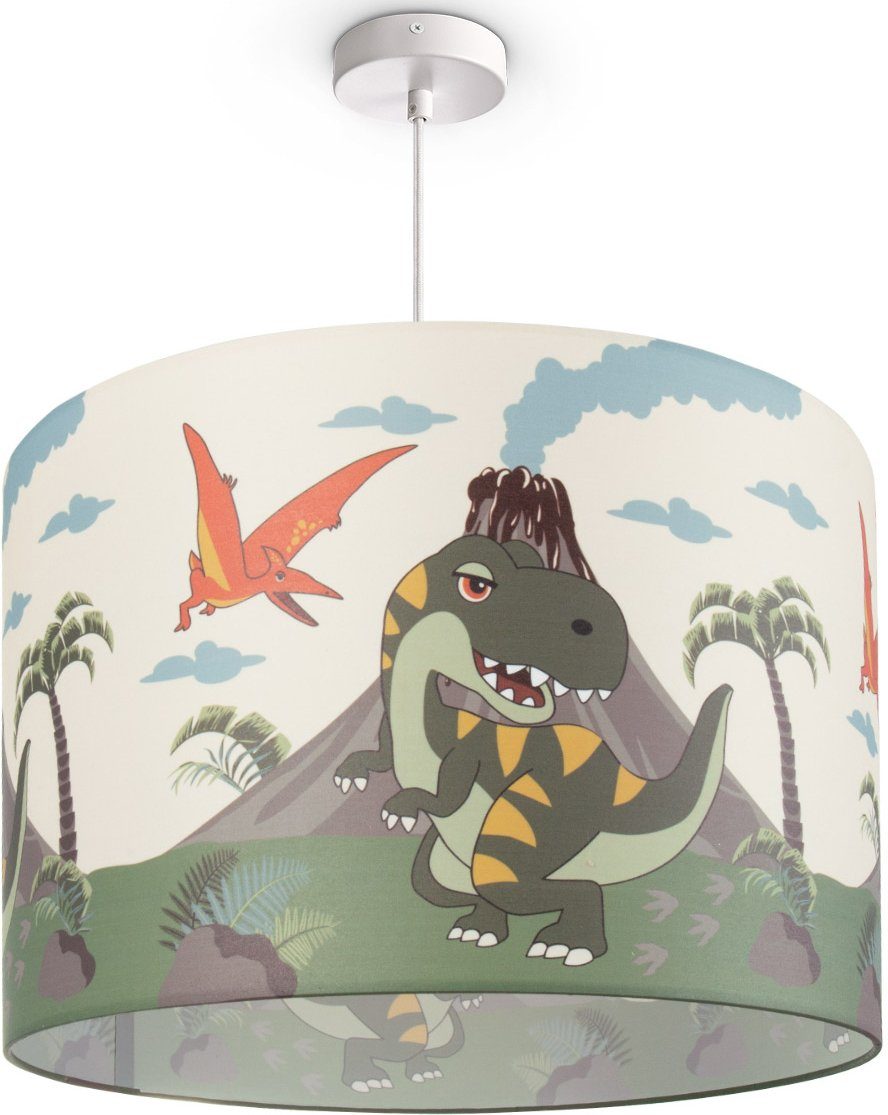 Paco Dinosaurier, Kinderzimmer Home 636, LED Lampe Deckenlampe ohne Diamond Kinderlampe Pendelleuchte E27 Leuchtmittel,