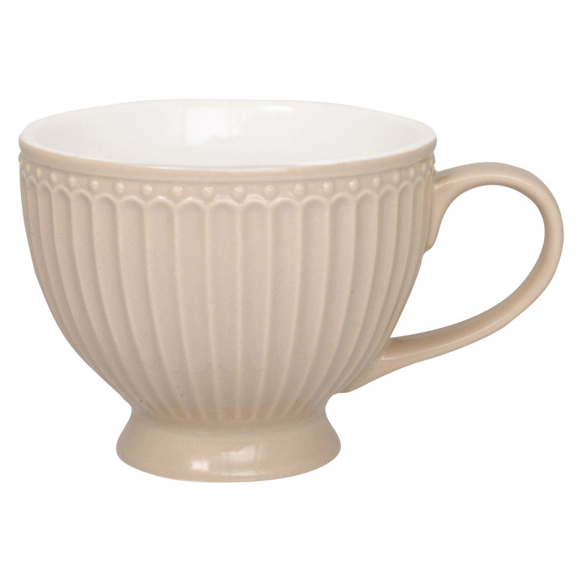 Greengate Tasse Alice Teetasse creamy fudge 0,4 l, Steinzeug