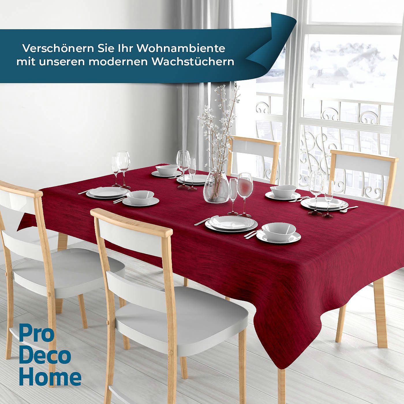 DecoHomeTextil Heimtextilmanufaktur Tischdecke Wachstuch Wachstischdecke Gartentischdecke gefaltet
