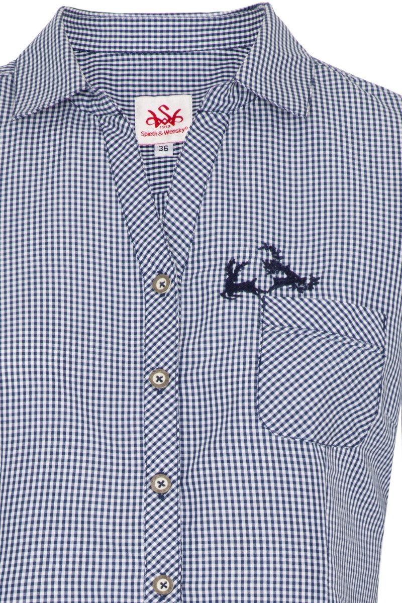 Spieth & Wensky Trachtenbluse Trachtenbluse - PÜNKTCHEN - dunkelrot, dunkel günstig online kaufen