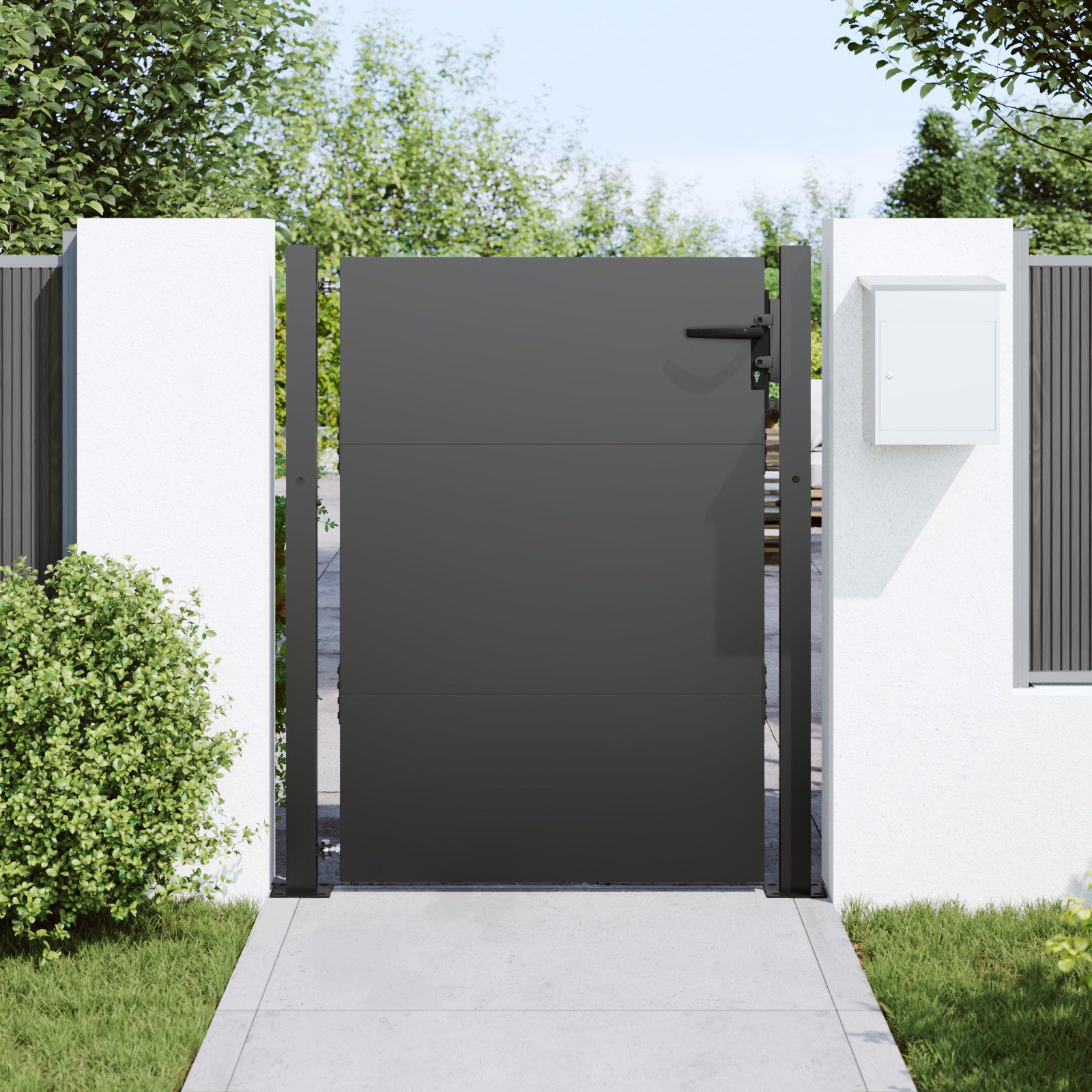 vidaXL Gartentor Gartentor Schwarz 105 x günstig online kaufen