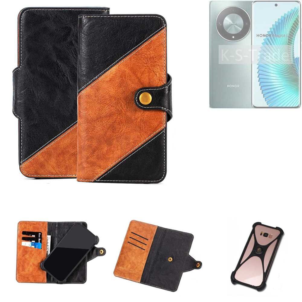 K-S-Trade Handyhülle für Honor Magic6 Lite, Handyhülle Schutzhülle Bookstyle Case Wallet-Case Handy Cover