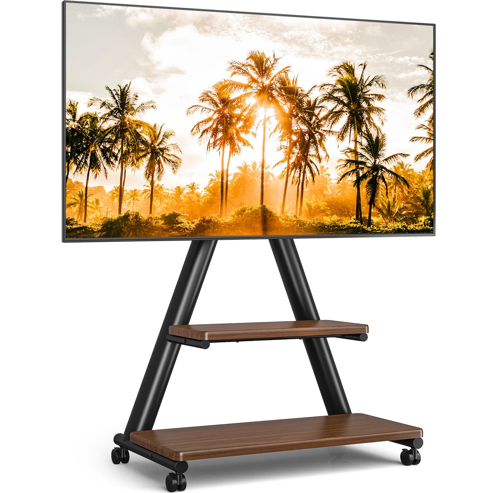 TVON TV-Ständer Rollständer für Fernseher Höhenverstellbar für 32-80 Zoll Fernseher, (bis 80 Zoll, 1-tlg., bis zu 68 KG Max. VESA 600 x 400 mm)