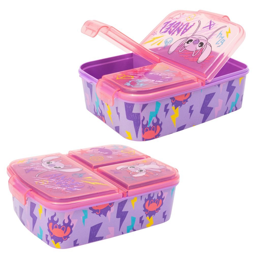 Disney Lunchbox Brotdose Angel 3 getrennte Fächer Stitch Lunch to Go Vesper Dose