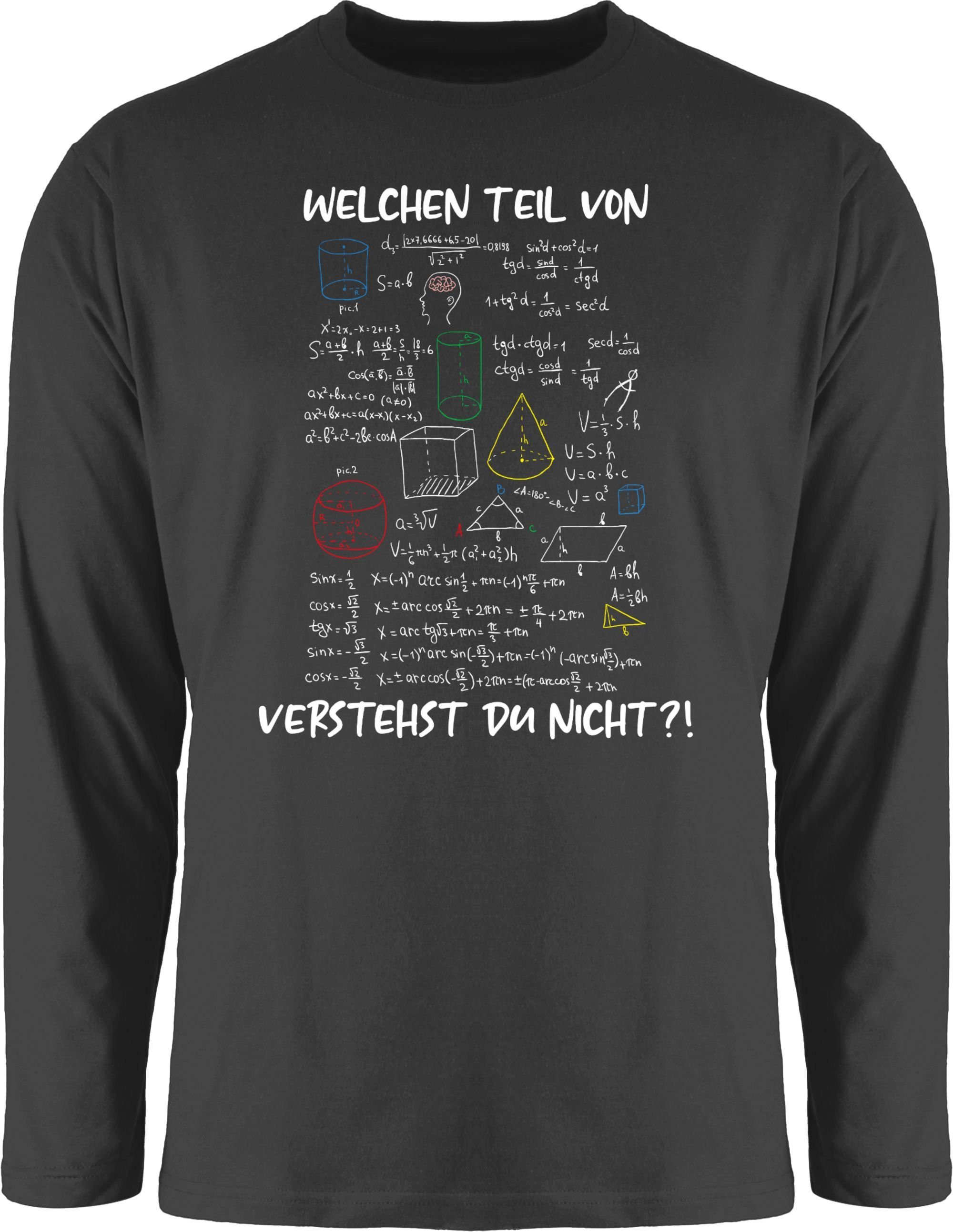 Shirtracer Rundhalsshirt Welchen Teil von Mathe Physik Rechnen verstehst du nicht - Geschenk Ma Lehrer 1 Schwarz