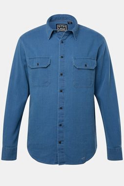 STHUGE Businesshemd STHUGE Jeansoptik-Hemd Langarm Kentkragen bis 8 XL