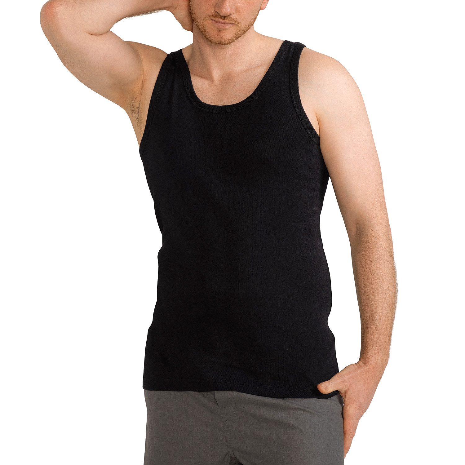 MT Achselhemd Herren Baumwoll Unterhemd Classic (6er Pack) Feinripp oder Doppelripp