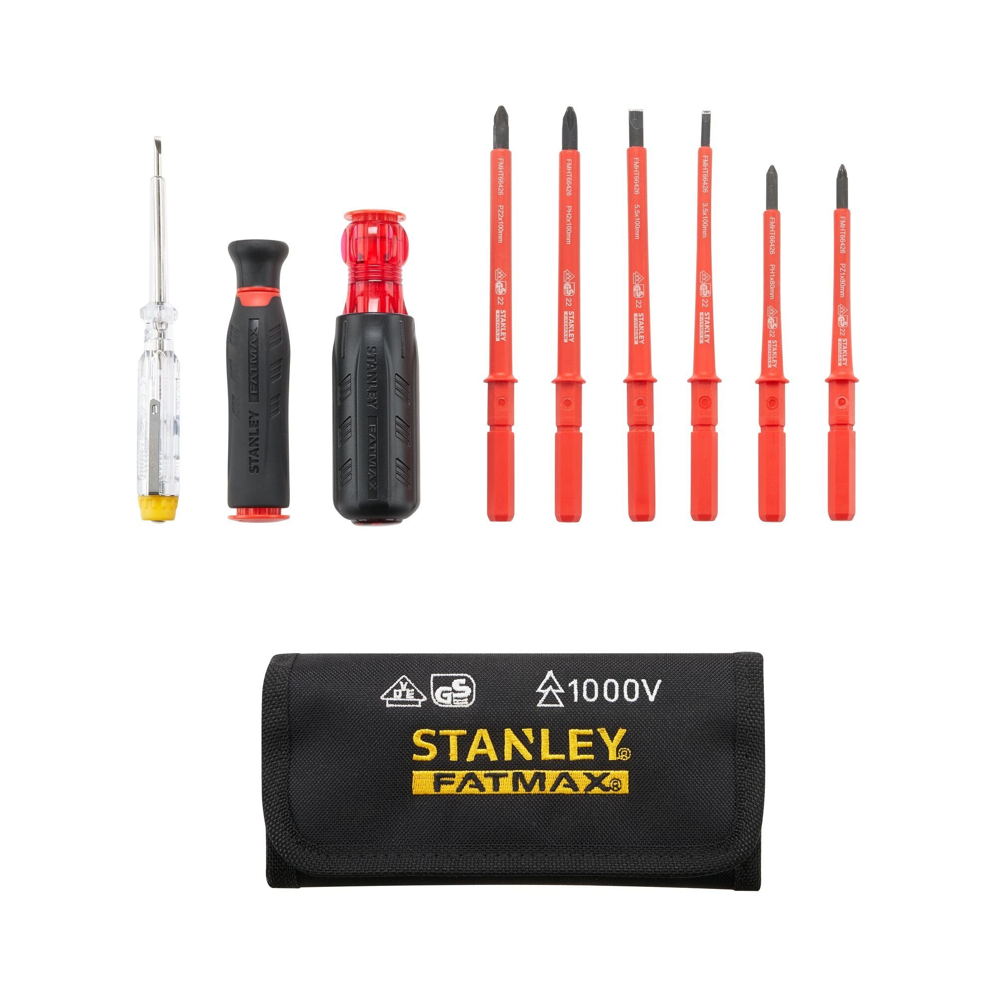 STANLEY Schraubendreher FMHT66426-0 Schraubendreher-Set Multi-Bit isoliert  (1000V)