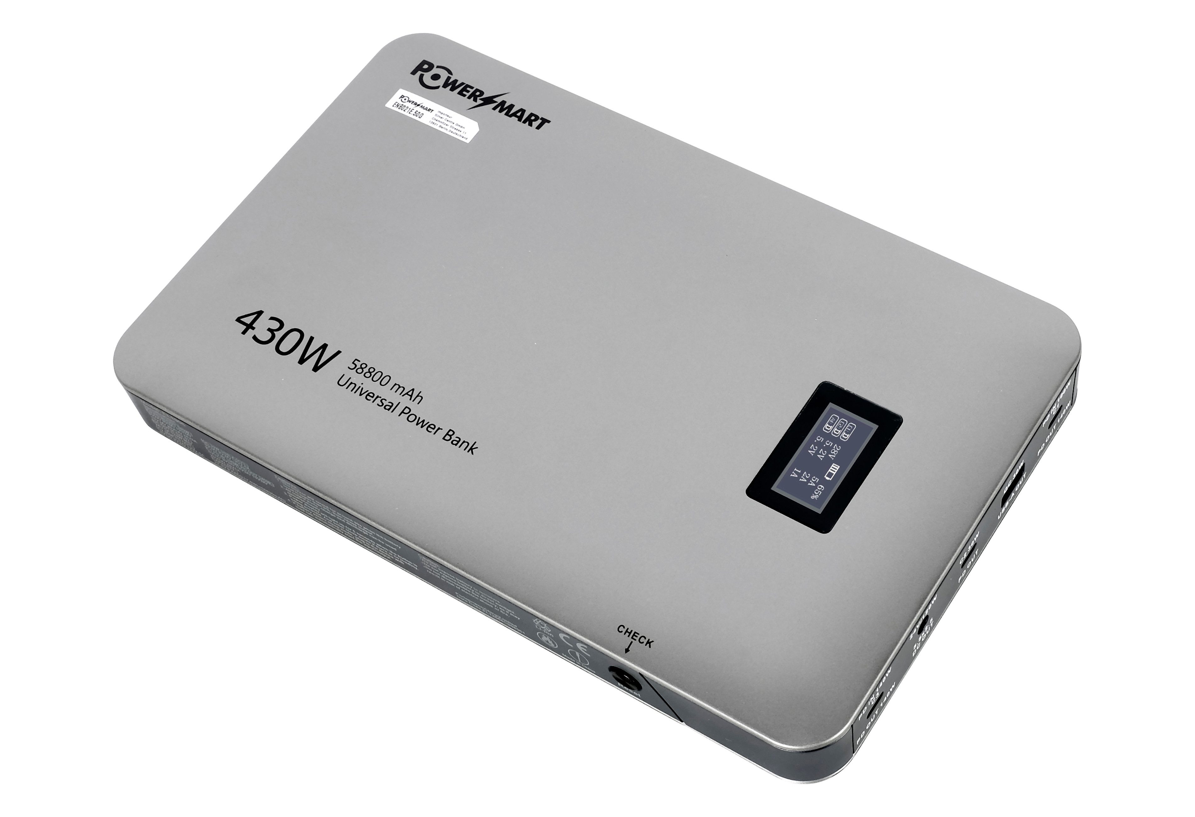 PowerSmart EL1906E Powerbank 213Wh Powerbank 430W mit 24V DC & Multi USB-C, Dual 140W PD 3.1 Schnellladegerät Externer Akku, UPS-Funktion, 21700 Zellen, Tragbares Kraftwerk für Laptop, MacBook, Drohnen Li-ion 58800 mAh (5-28 V)