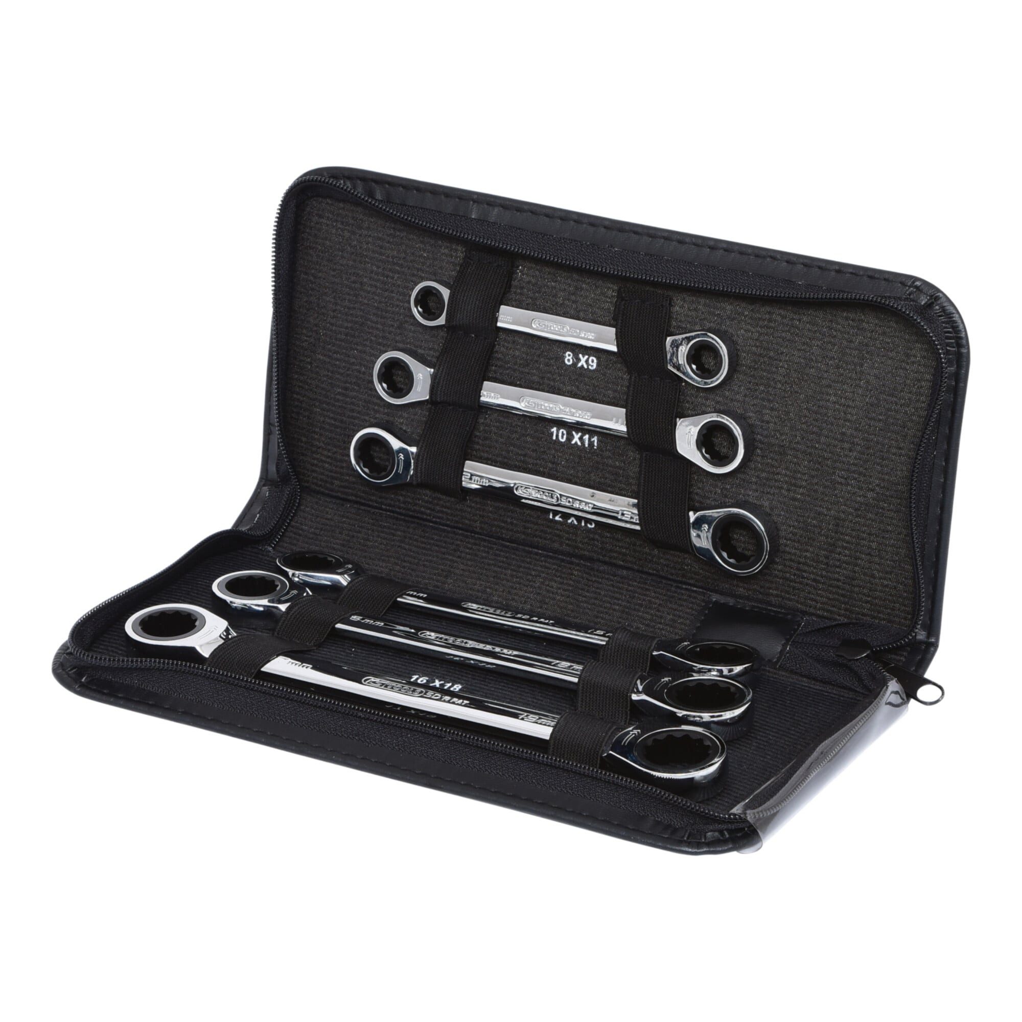 KS Tools Schraube KS Tools GEARplus Doppel-Ratschenringschlüssel-Satz, 6-teilig Lederetu