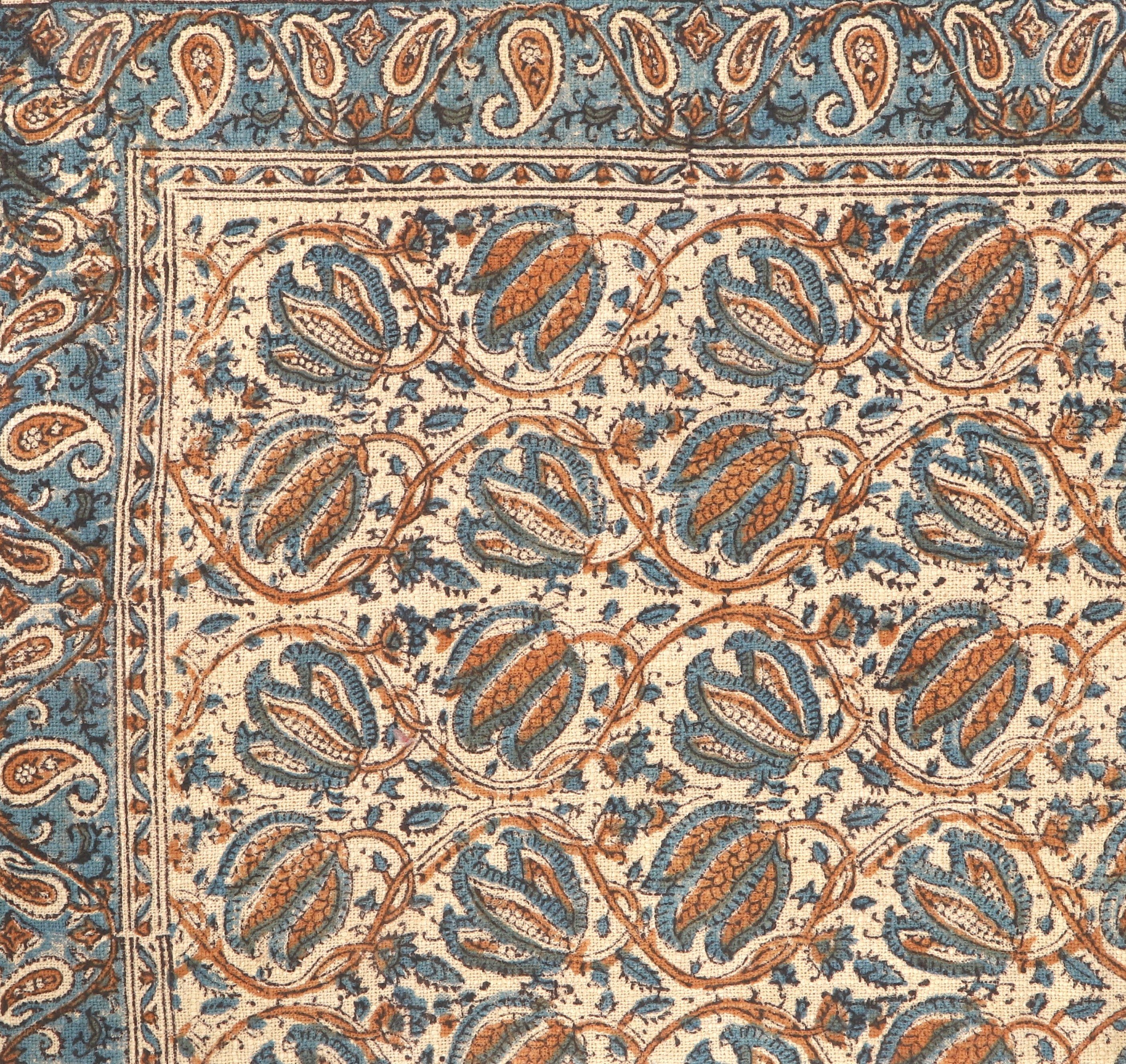 Guru-Shop Tagesdecke Blockdrucktuch, handgearbeiteter Überwurf,..