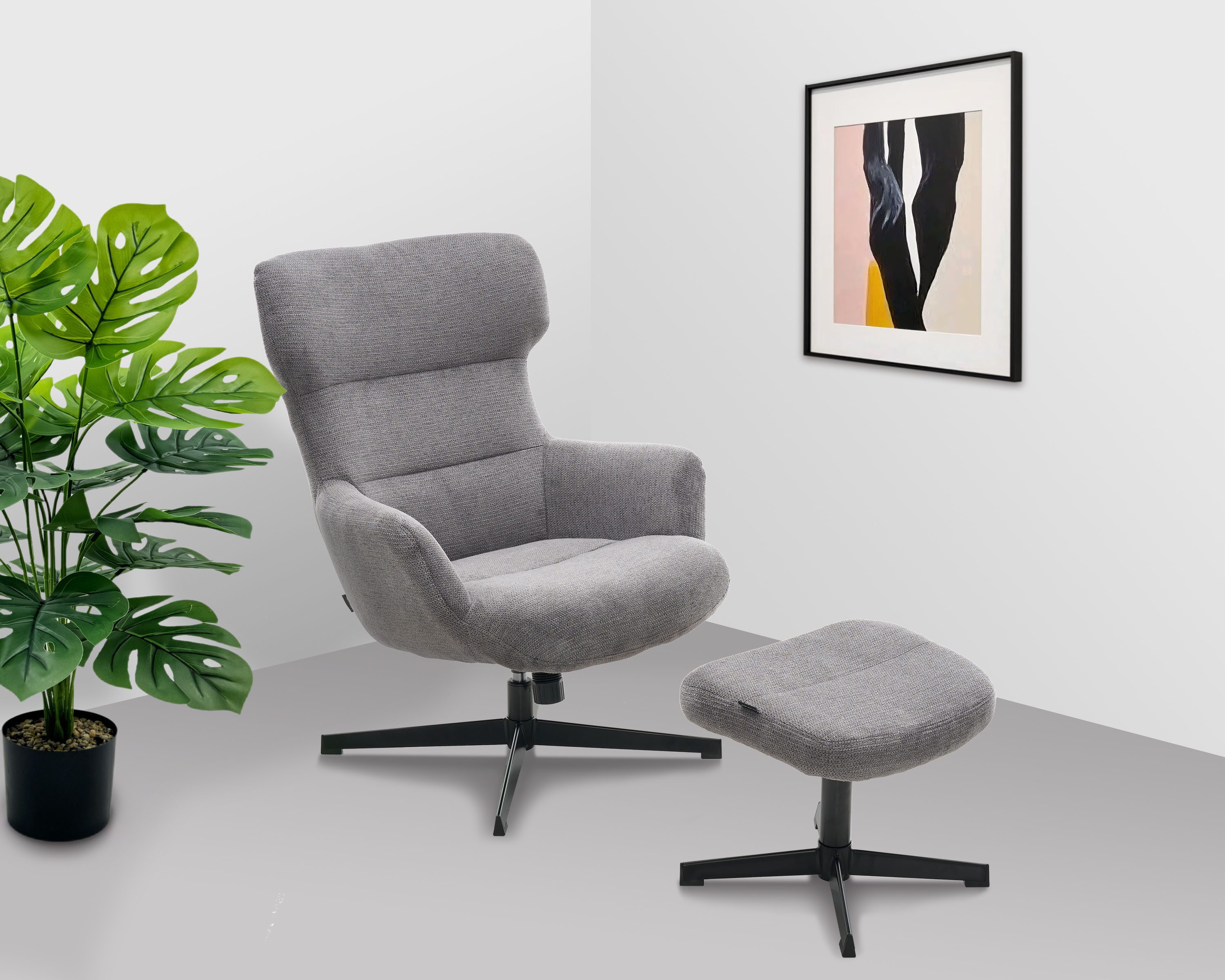 Home affaire Sessel Clarah Relaxsessel, TV-Sessel mit Hocker, 360° Grad dre günstig online kaufen