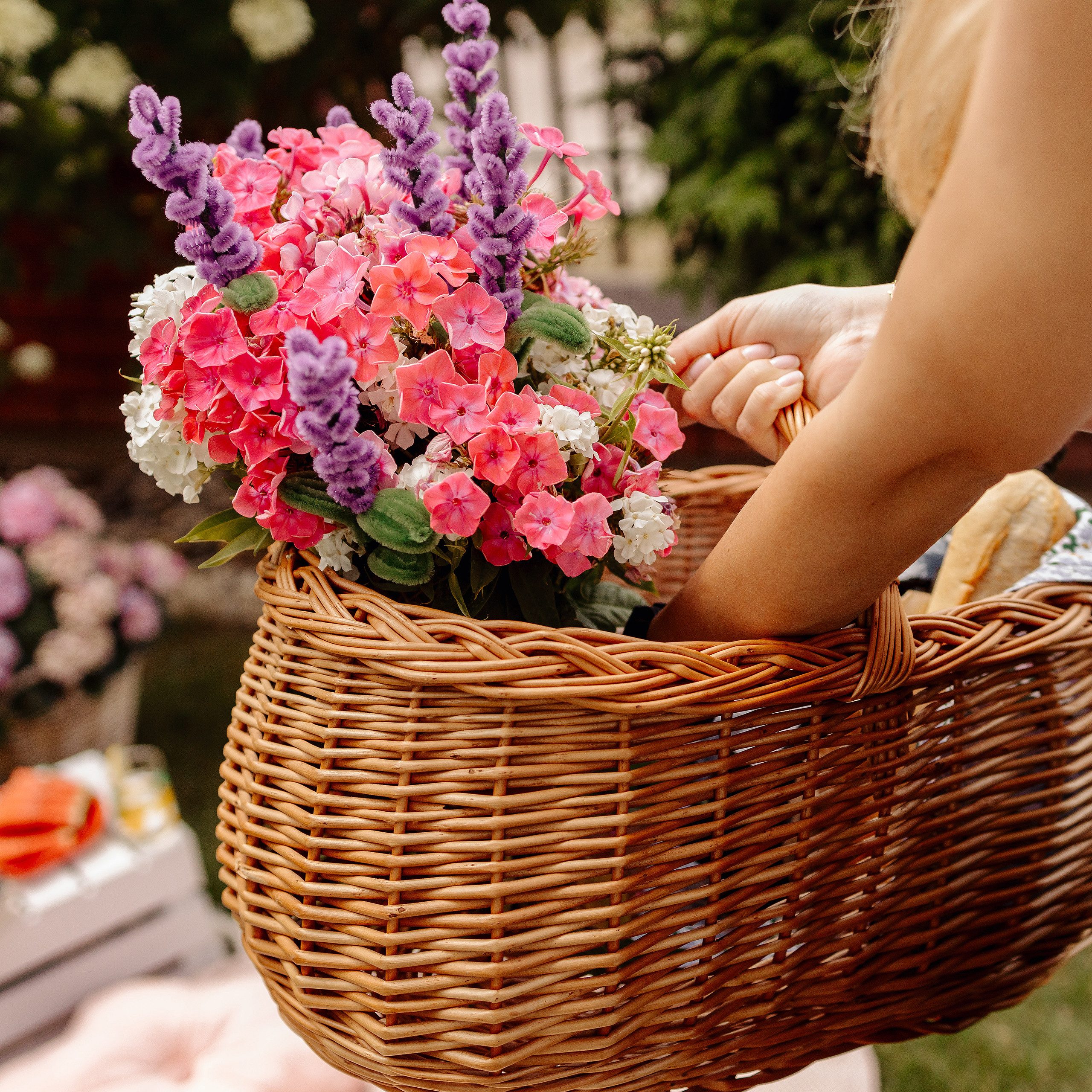 Creative Home Einkaufskorb Picknickkorb Weidenkorb mit Henkel Naturbraun Ha günstig online kaufen