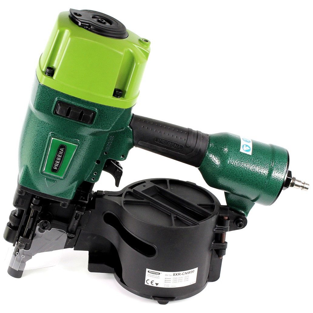 Prebena Druckluft-Nagler 8XR-CNW90 Coilnagler Druckluftnagler im Transportkoffer