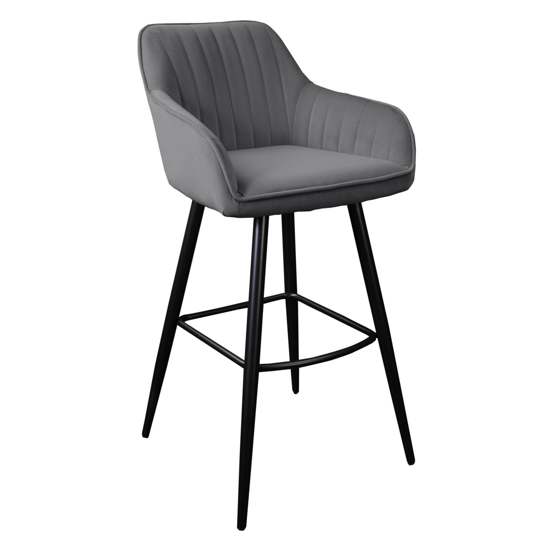 riess-ambiente Barhocker TURIN silbergrau, mit Fußablage günstig online kaufen