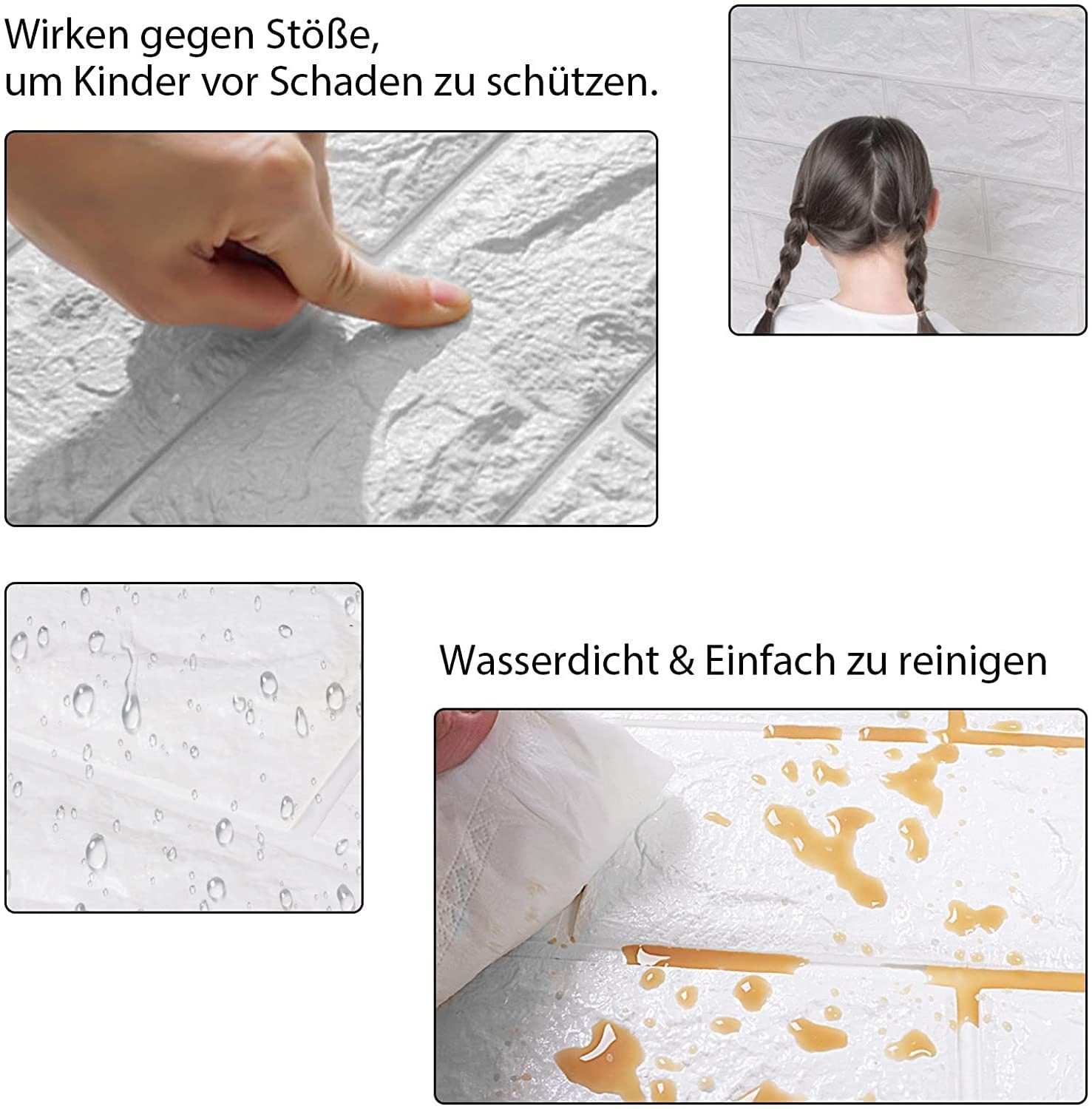 Youyijia Wandsticker 3D Wandpaneele Selbstklebend Steintapete Wandaufkleber (1 St)