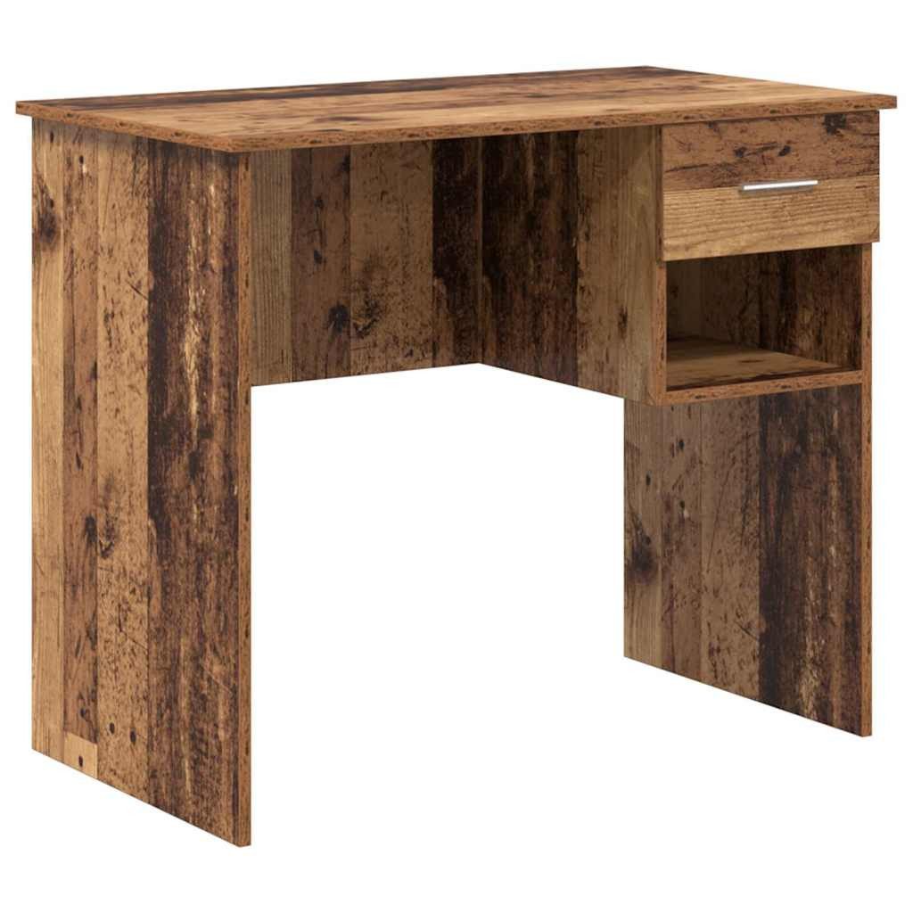 vidaXL Schreibtisch Schreibtisch mit Regal Altholz günstig online kaufen