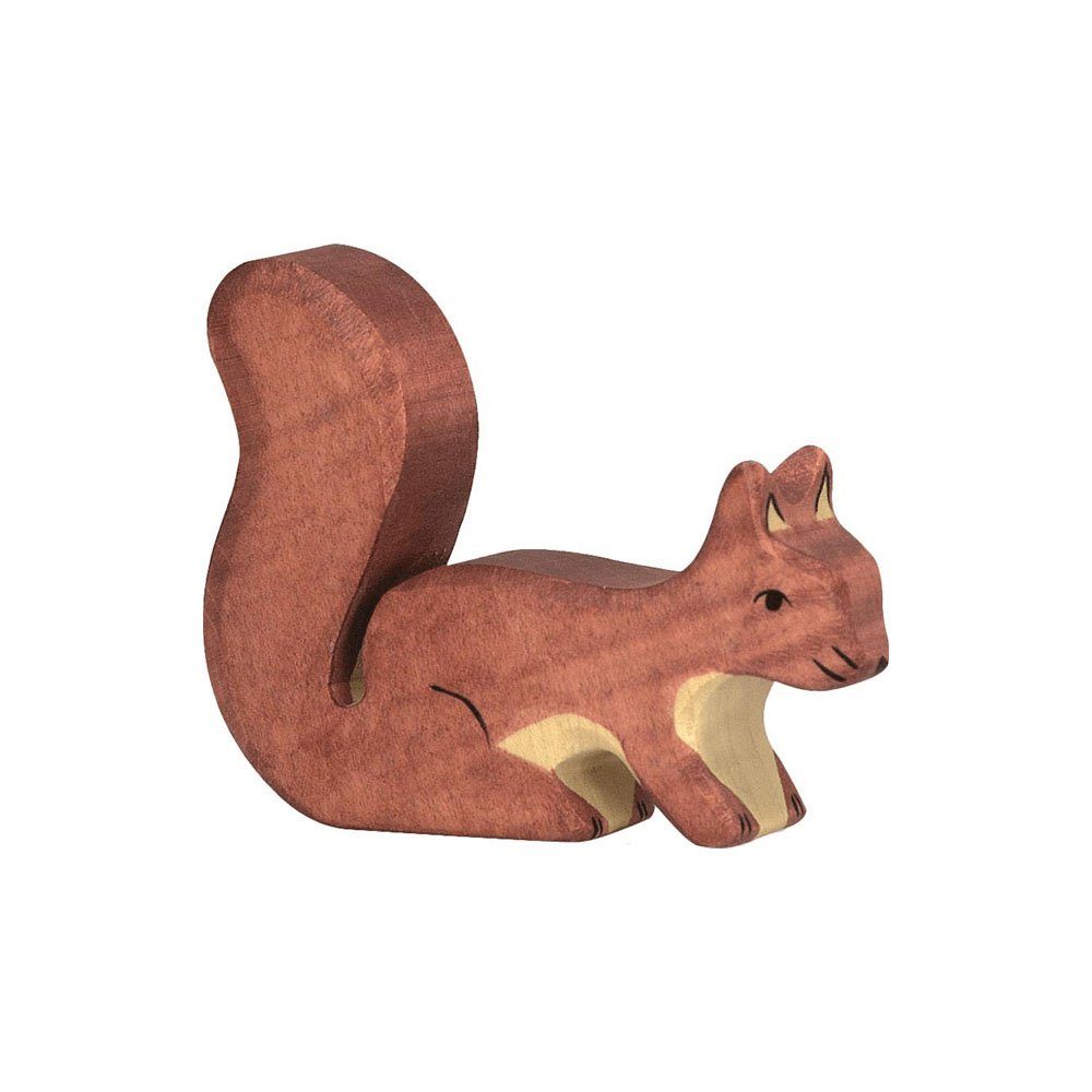 Holztiger Tierfigur HOLZTIGER Eichhörnchen aus Holz - stehend braun