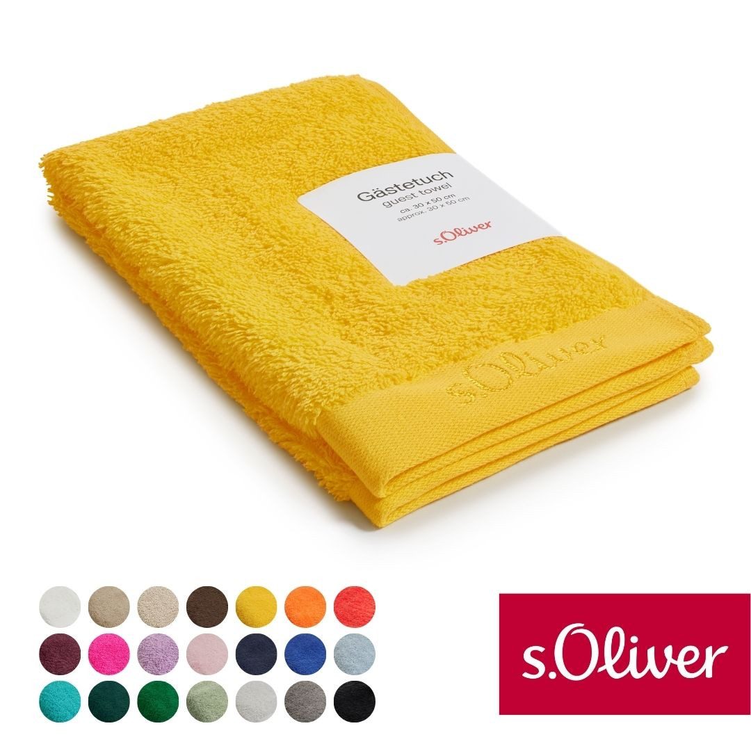 s.Oliver Gästehandtuch s.Oliver, Premium Qualität, 600 gr/m², auch als Sets erhältlich, Walkfrottier (1-St), große Farbauswahl, auch als Duschtuch, Waschhandschuh, Handtuch