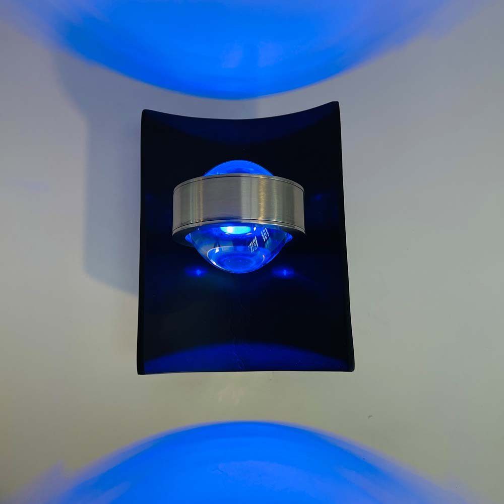 Dimmbar etc-shop LED Wandleuchte Wandleuchte, Schwarz Farbwechsler Schlafzimmerleuchte LED RGB