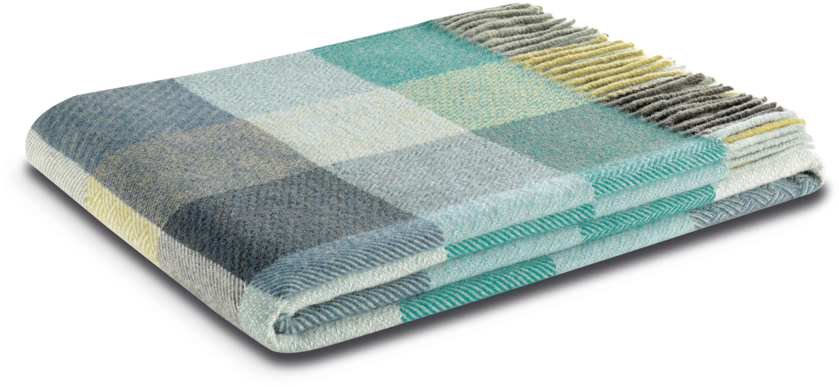 Plaid Shades mit hochwertigen Fransen, Biederlack, filigrane Strukturoptik