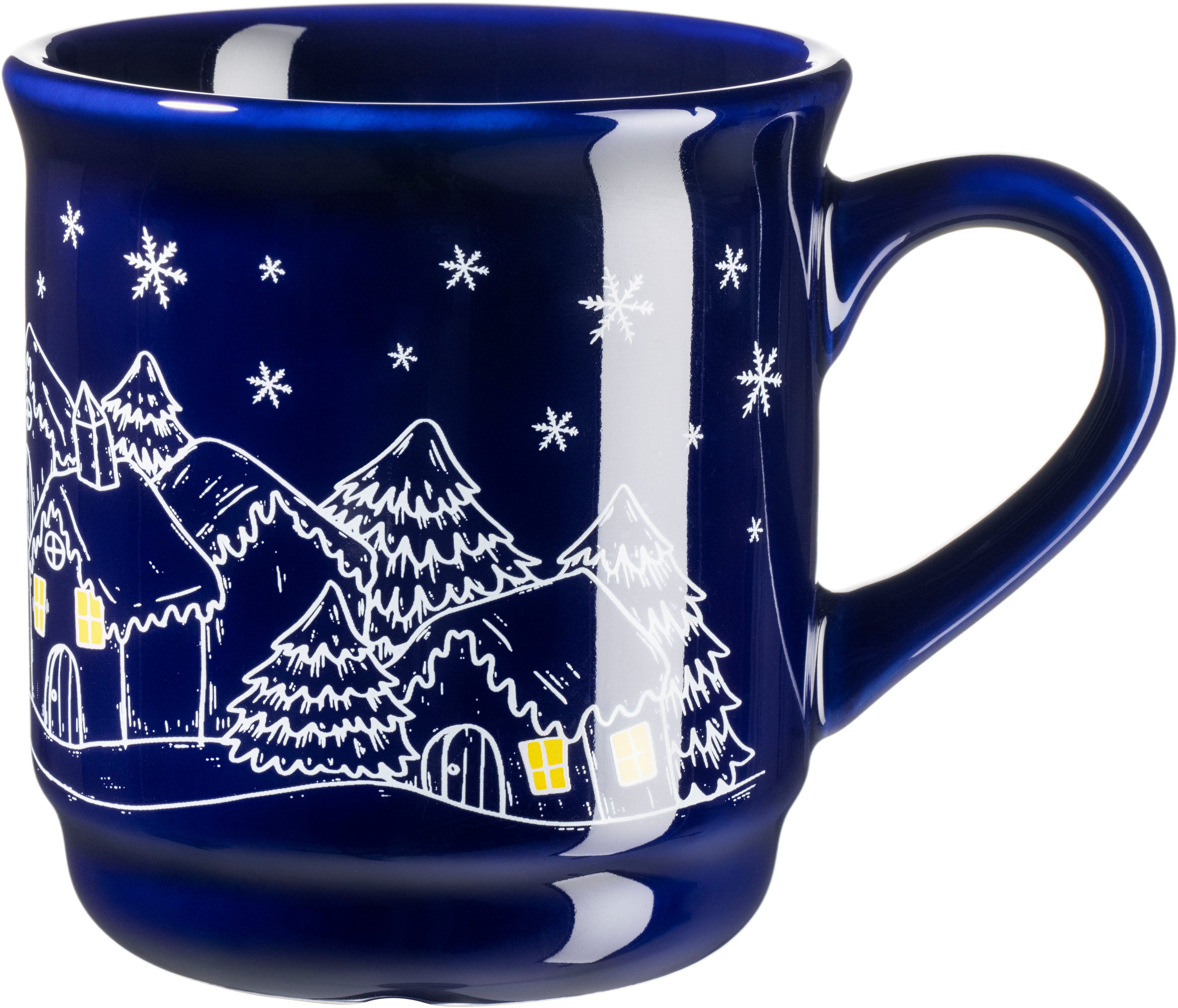 MÄSER Кружки Кружка глинтвейна mit weihnachtlichem Motiv, aus Steinzeug, Steinzeug, 12er Set