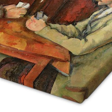 Posterlounge Leinwandbild Paul Cézanne, Die Kartenspieler, Malerei