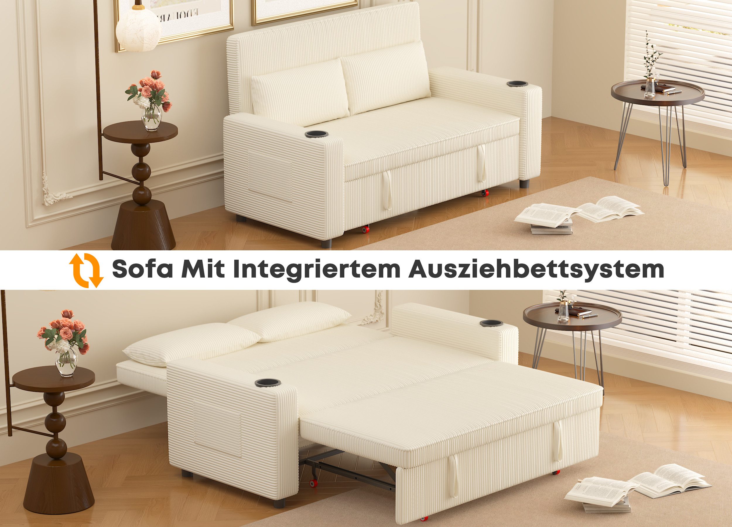 HOMALL Sofa Schlafsofa, kompaktes Klappsofa, verstellbare günstig online kaufen