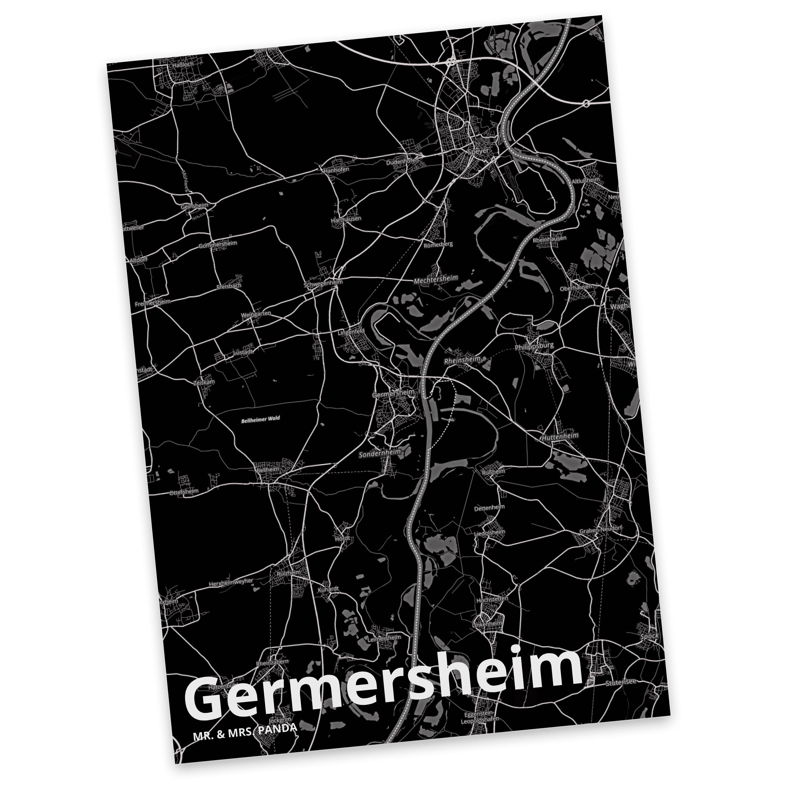 Mr. & Mrs. Panda Postkarte Germersheim - Geschenk, Städte, Ansichtskarte, Karte, Dorf, Stadt, Ge