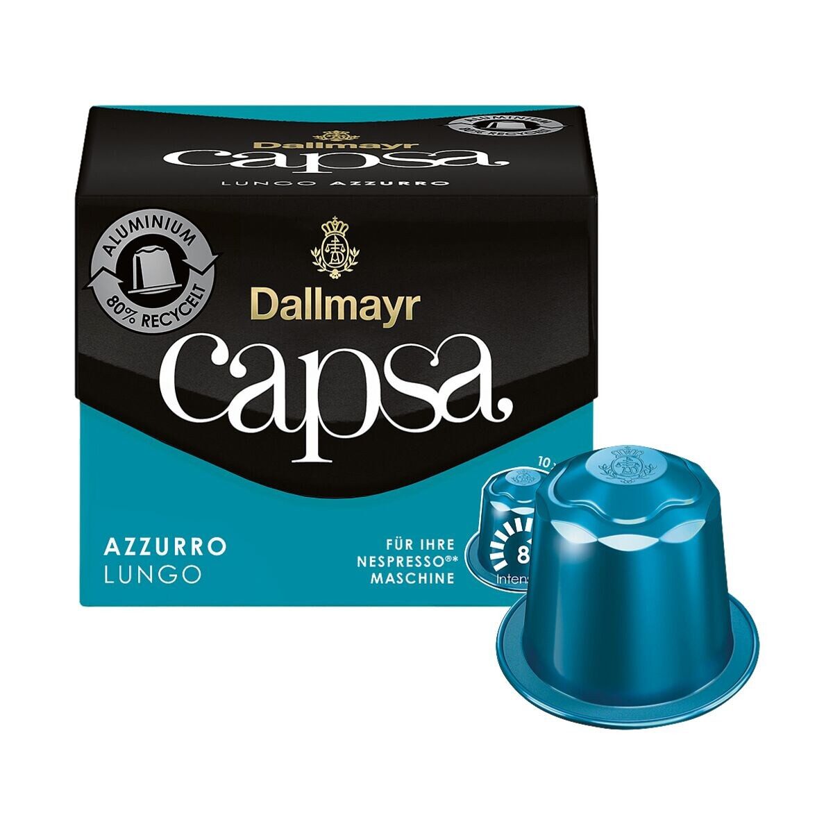 DALLMAYR Kaffee capsa Lungo Azzurro, 10 Kapseln