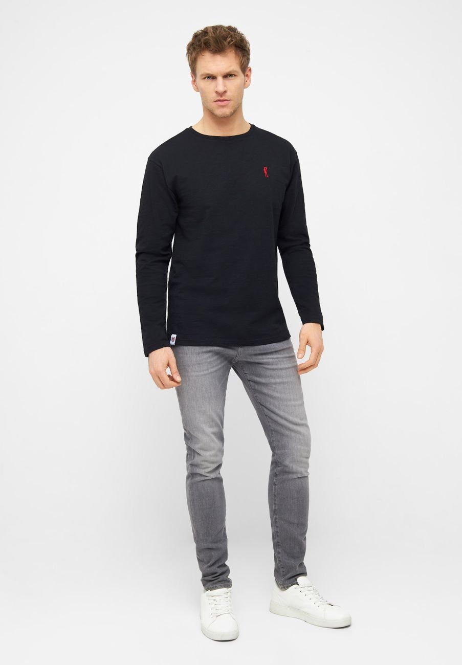 Derbe Langarmshirt Basic Kippes Herren Longsleeve (1-tlg)