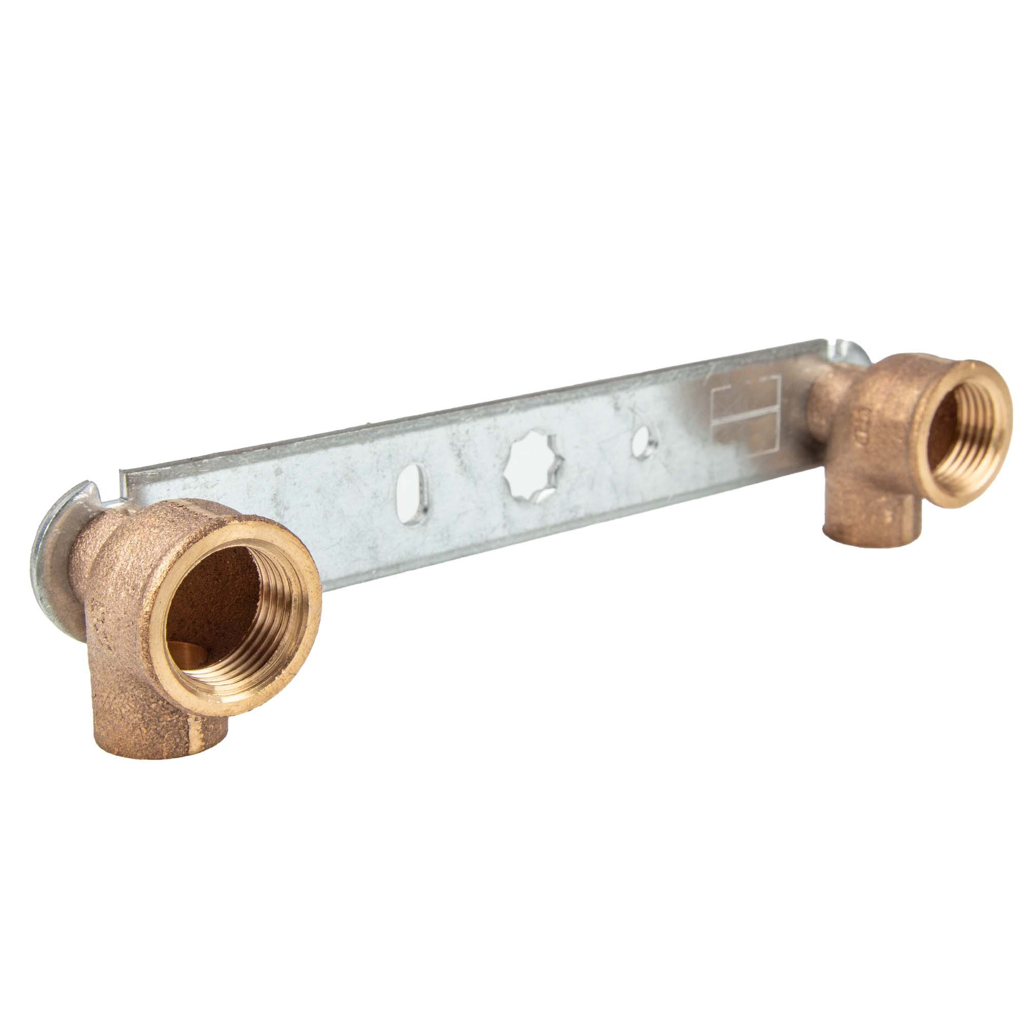 Conex Bänninger Lötfitting Montageeinheit flach mit Winkel 90° für Lötanschluss - Typ 4977G, 15 mm x 1/2 Zoll IG Stichmaß 153 mm