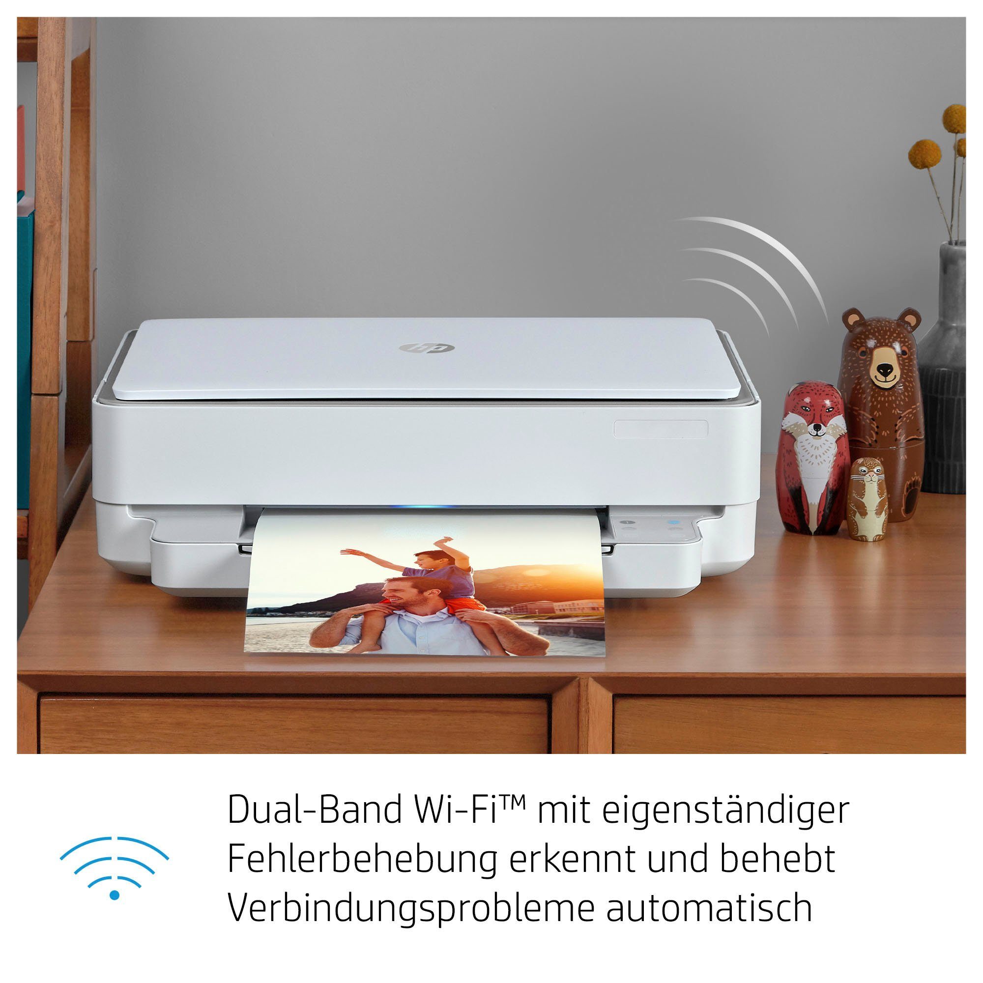 A4 ENVY Instant (Wi-Fi), 6020e Printer (WLAN AiO kompatibel) HP+ 7ppm color Ink Multifunktionsdrucker, HP