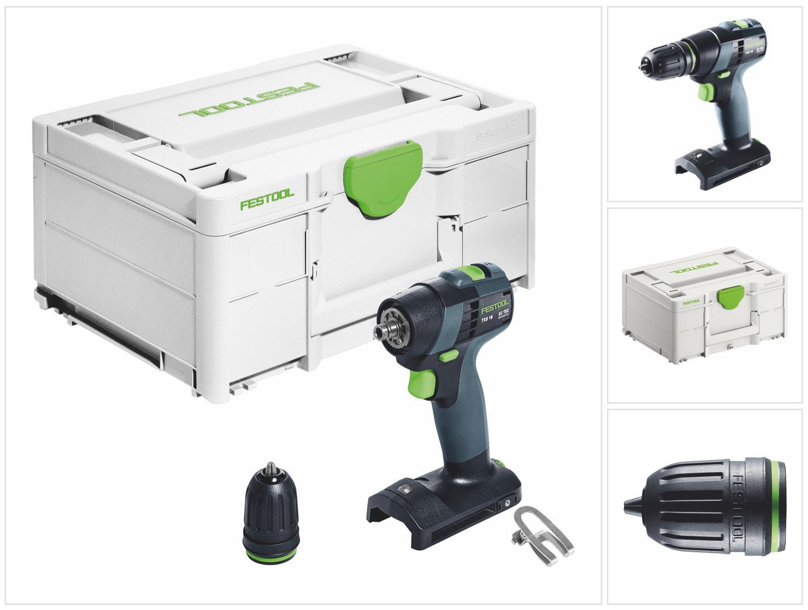 FESTOOL Akku-Schrauber TXS 18-Basic Akku Bohrschrauber 18 V 40 Nm Brushless (576894) + Sys
